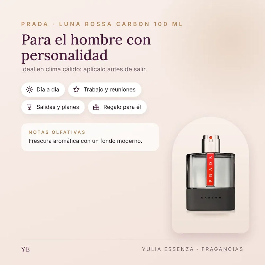 Prada Luna Rossa Carbon 100 ml: para quién es y ocasiones