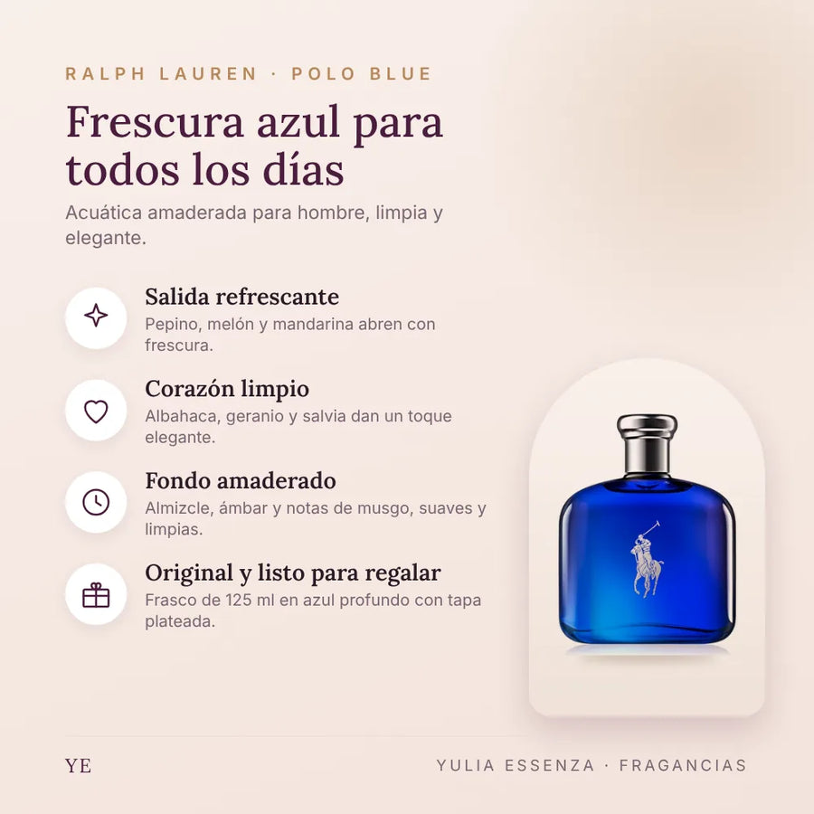 Ralph Lauren Polo Blue 125 ml original: beneficios y notas