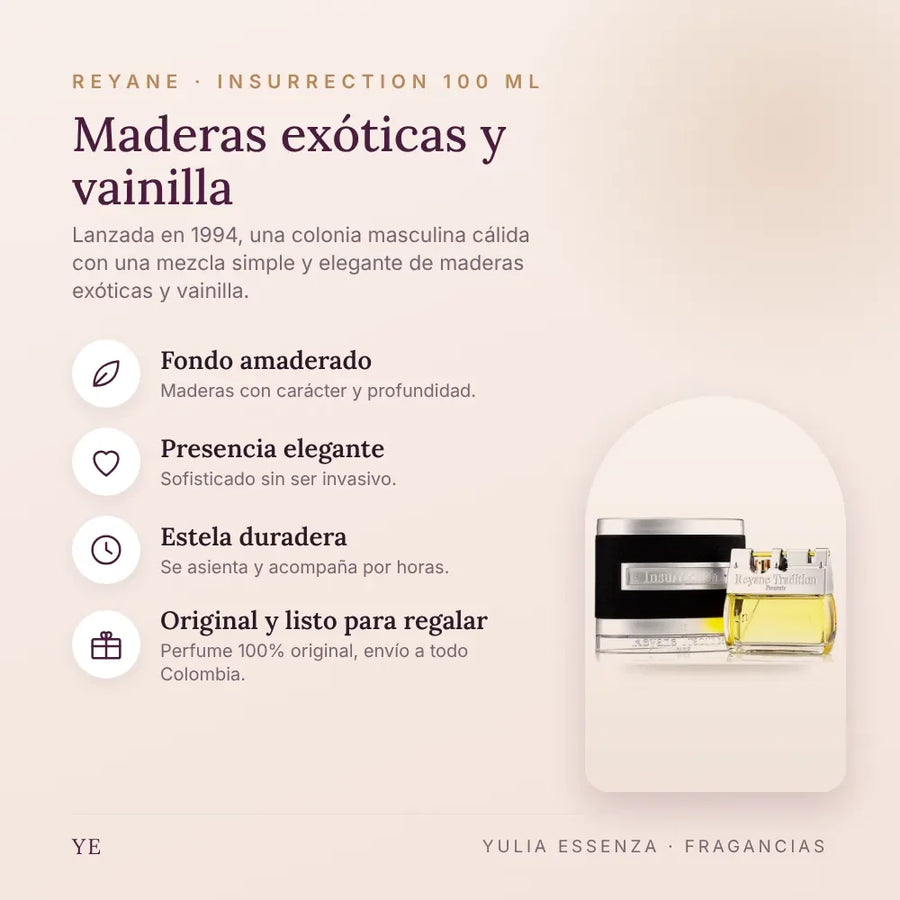 Reyane Insurrection 100 ml original: beneficios y notas