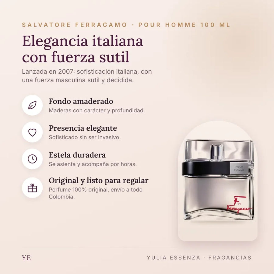 Salvatore Ferragamo Pour Homme 100 ml original: beneficios y notas
