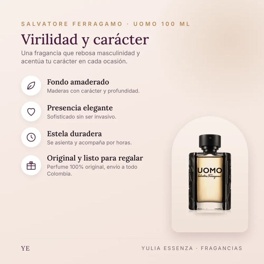 Salvatore Ferragamo Uomo 100 ml original: beneficios y notas