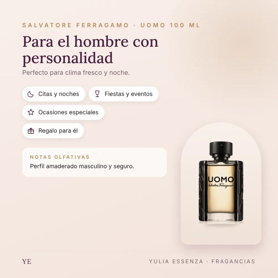 Salvatore Ferragamo Uomo 100 ml: para quién es y ocasiones
