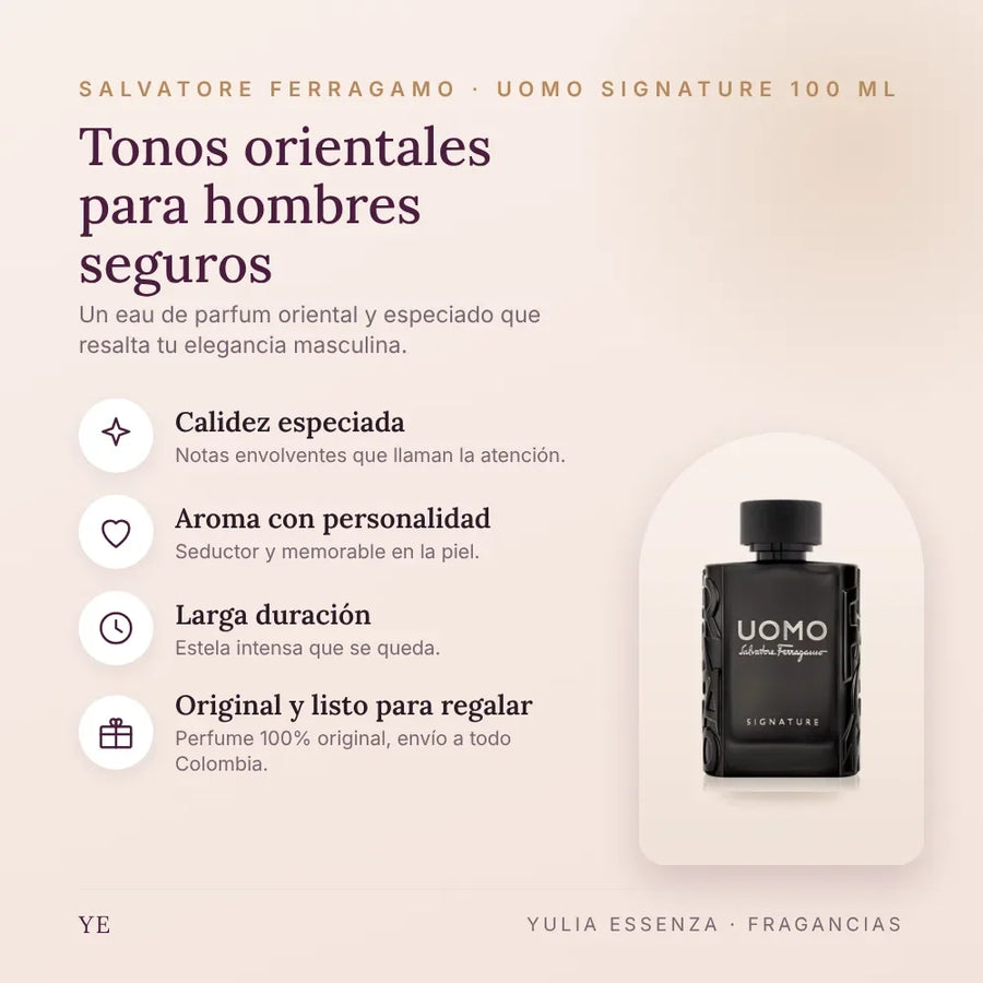 Salvatore Ferragamo Uomo Signature 100 ml original: beneficios y notas