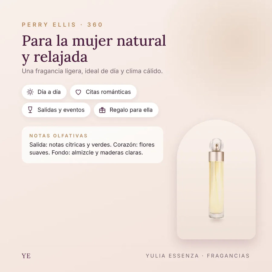 Para quién es Perry Ellis 360 mujer y ocasiones