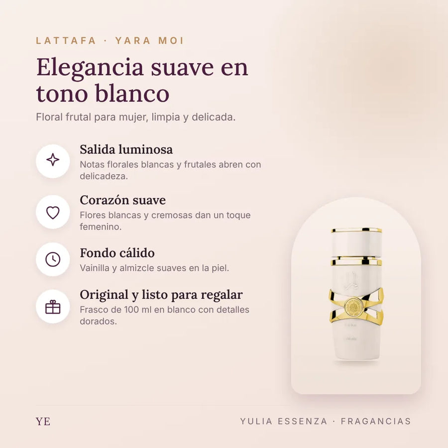 Beneficios y notas de Lattafa Yara Moi