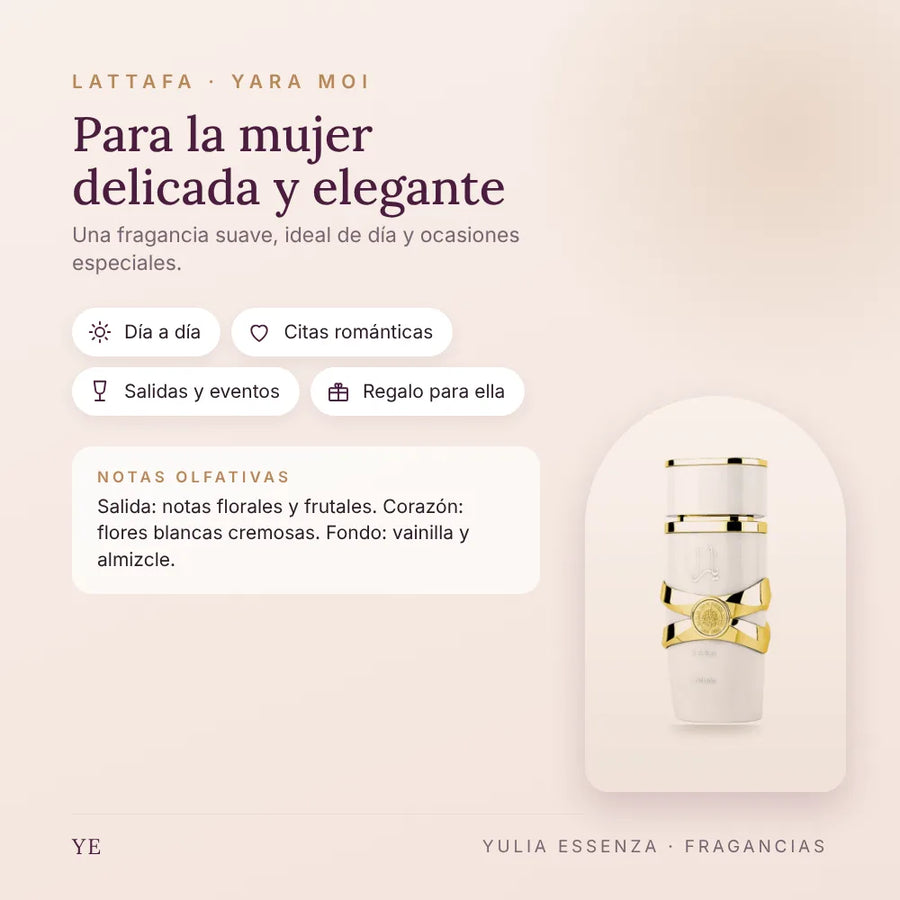 Para quién es Lattafa Yara Moi y ocasiones